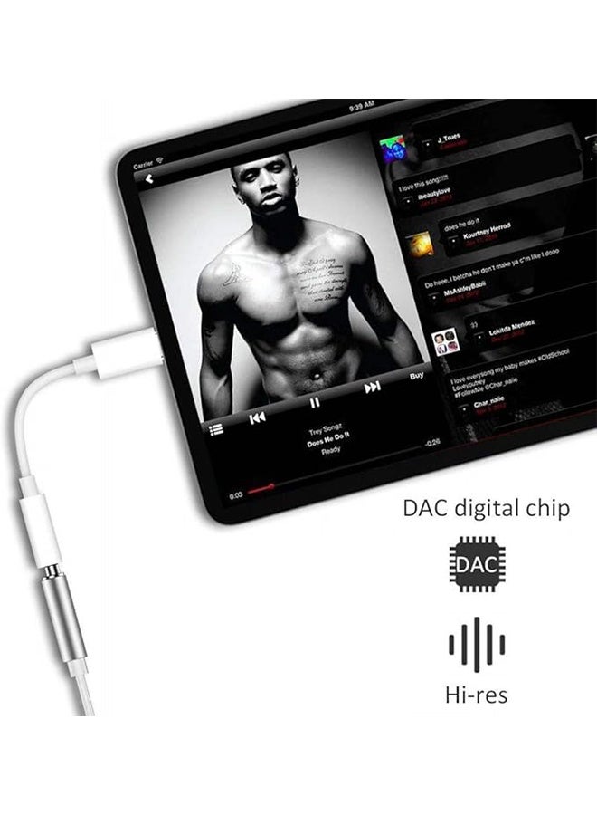 محول سماعة رأس من نوع USB-C إلى مقبس سماعة رأس 3.5 ملم لأجهزة iPad Pro 2018/2019/2020 و MacBook Pro، محول سماعة رأس من النوع C إلى AUX متوافق مع Pixel 4XL/3/3 XL/2/2 XL و Samsung و Sony و HTC و Moto وغيرها. - Image 3